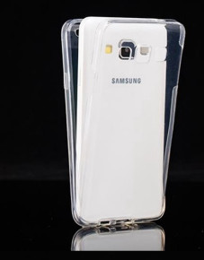 Луксозен ултра тънък комплект силиконови ТПУ кейсове преден и заден 360° Body Guard за Samsung Galaxy J5 2016 J510F кристално прозрачен